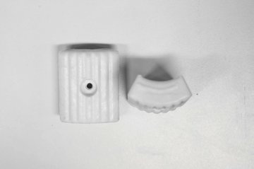 Gleiter 34x28mm, weiss, halbrund, Kettler Tampa