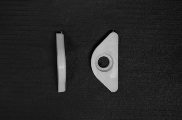 Gleiter 39x17mm, weiss, Kunststoff Lido Nizza