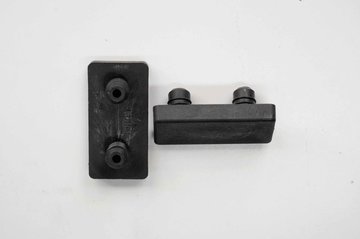 Gleiter 40x20mm, schwarz, rechteckig, Kunststoff