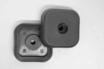 Gleiter 44x44mm, grau, Kunststoff