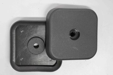 Gleiter 54x54mm, grau, Kunststoff