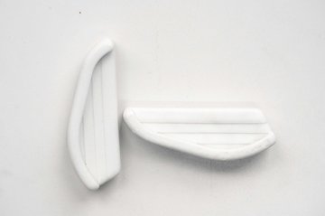 Gleiter 62x21mm, weiss, abgerundet, Kettler 6 mm