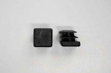 Fusszapfen 20x20mm, schwarz, schr&auml;g, Kunststoff