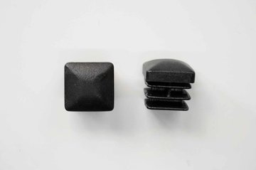 Fusszapfen 22x22 mm, schwarz, Kunststoff  Lady