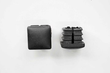 Fusszapfen 25x25mm, schwarz, Kunststoff, Borneo vo