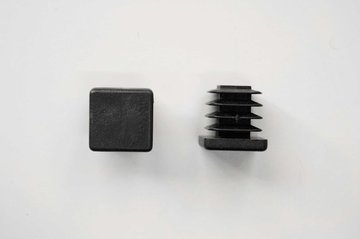 Fusszapfen 20x20mm, schwarz, Kunststoff, Quadro;Style