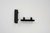 Gleiter 33x12mm, schwarz, rechteckig, Kunststoff,Dist. 17 mm