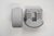 Fusszapfen 41x22mm, grau, rechteckig, halbrund, Kunststoff