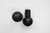 Fusszapfen Ø20mm, schwarz, halbrund,  Tisch EMU 25mm