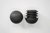 Fusszapfen Ø30mm, schwarz, halbrund, Kunststoff