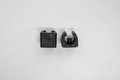 Gleiter Ø10mm, schwarz, rechteckig, Kunststoff Sandur