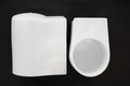 Tischendkappe Ø28mm, weiss, flache Unterlage, Kunststoff