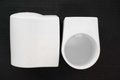 Tischendkappe Ø32mm, weiss, flache Unterlage, Kunststoff