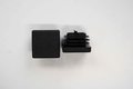 Fusszapfen 25x25mm, schwarz, Kunststoff flach