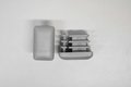 Fusszapfen 30x18mm, grau, rechteckig, Kunststoff