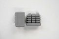 Fusszapfen 30x18mm, grau, rechteckig, Kunststoff Vento hi