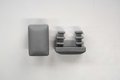 Fusszapfen 30x19mm, grau, Kunststoff