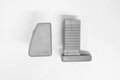 Fusszapfen 30x21mm, silber, viereckig, Bali vo li