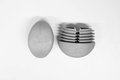 Fusszapfen 36x34mm, grau, oval, abgerundet, Kunststoff Neo