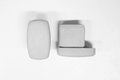 Fusszapfen 38x22mm, grau, Kunststoff