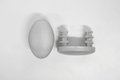 Fusszapfen 38x25mm, grau, oval, Kunststoff Campus