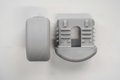 Fusszapfen 41x22mm, grau, rechteckig, halbrund, Kunststoff