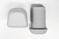Fusszapfen 44x43mm, grau, viereckig, Kunststoff Ponza vo