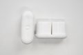 Fusszapfen 45x17mm, weiss, oval, Kunststoff