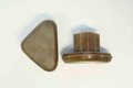 Fusszapfen 45x32mm, braun, dreieckig, Kunststoff