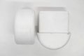 Fusszapfen 55x30mm, weiss, halbrund, Kunststoff Tropo
