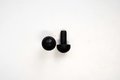 Fusszapfen Ø14mm, schwarz, halbrund, Kunststoff 6mm