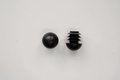 Fusszapfen Ø16mm, schwarz, halbrund, Kunststoff Veranda hi