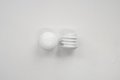 Fusszapfen Ø18mm, weiss, halbrund, Kunststoff