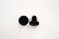 Fusszapfen Ø20mm, schwarz, flach, Kunststoff 10 mm