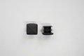 Fusszapfen 15x15mm, schwarz, Kunststoff, gewölbt